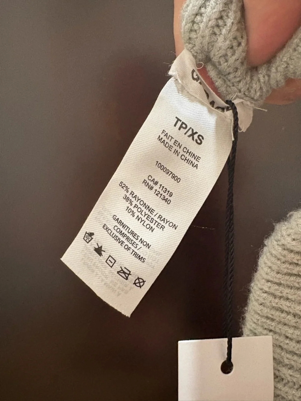 Garage Spring Gray Cable-Knit Zip Hoodie Sweater - Picture 7 of 8